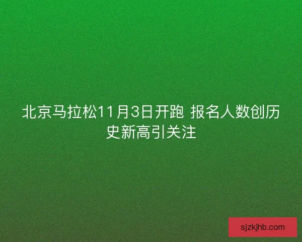 北京马拉松11月3日开跑 报名人数创历史新高引关注